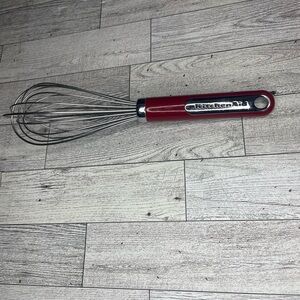 KitchenAid Red and Silver Whisk
